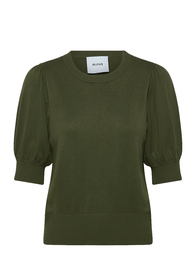 Minus - Liva Strik T-Shirt - stickade tröjor - rifle green - 0