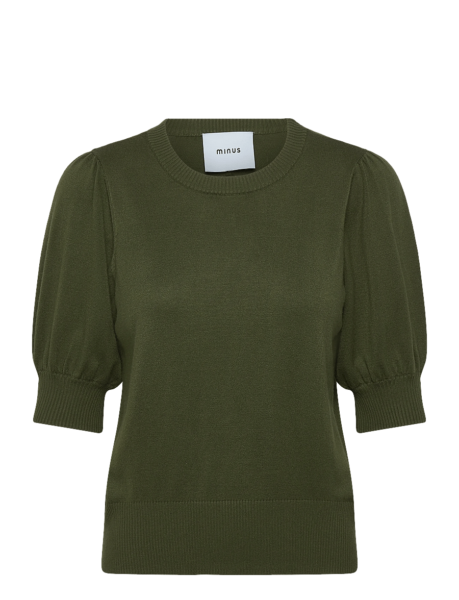 Minus - Liva Strik T-Shirt - kortärmade blusar - rifle green - 1