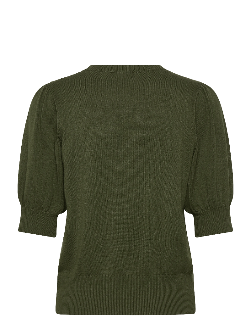 Minus - Liva Strik T-Shirt - stickade tröjor - rifle green - 1