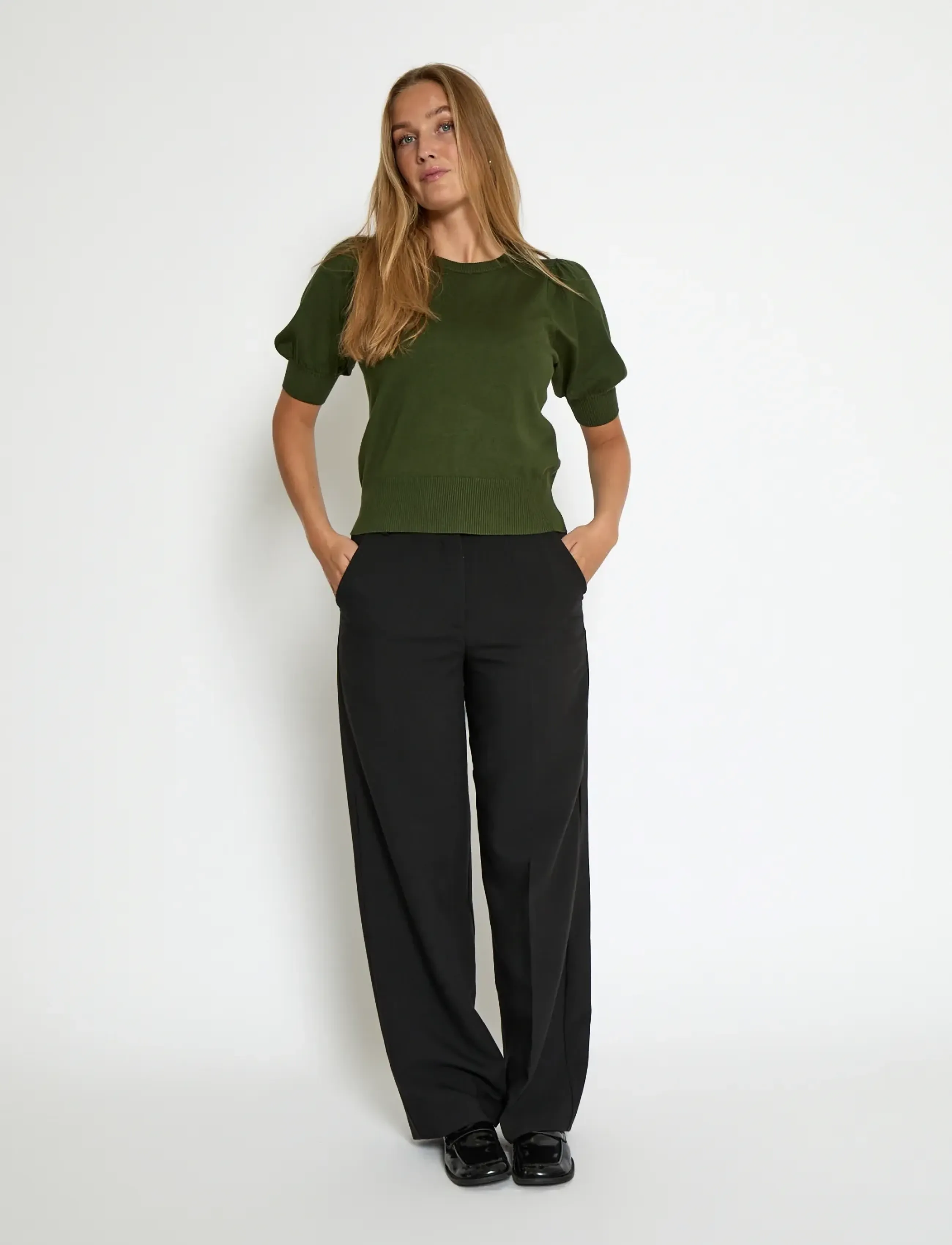 Minus - Liva Strik T-Shirt - kortärmade blusar - rifle green - 4