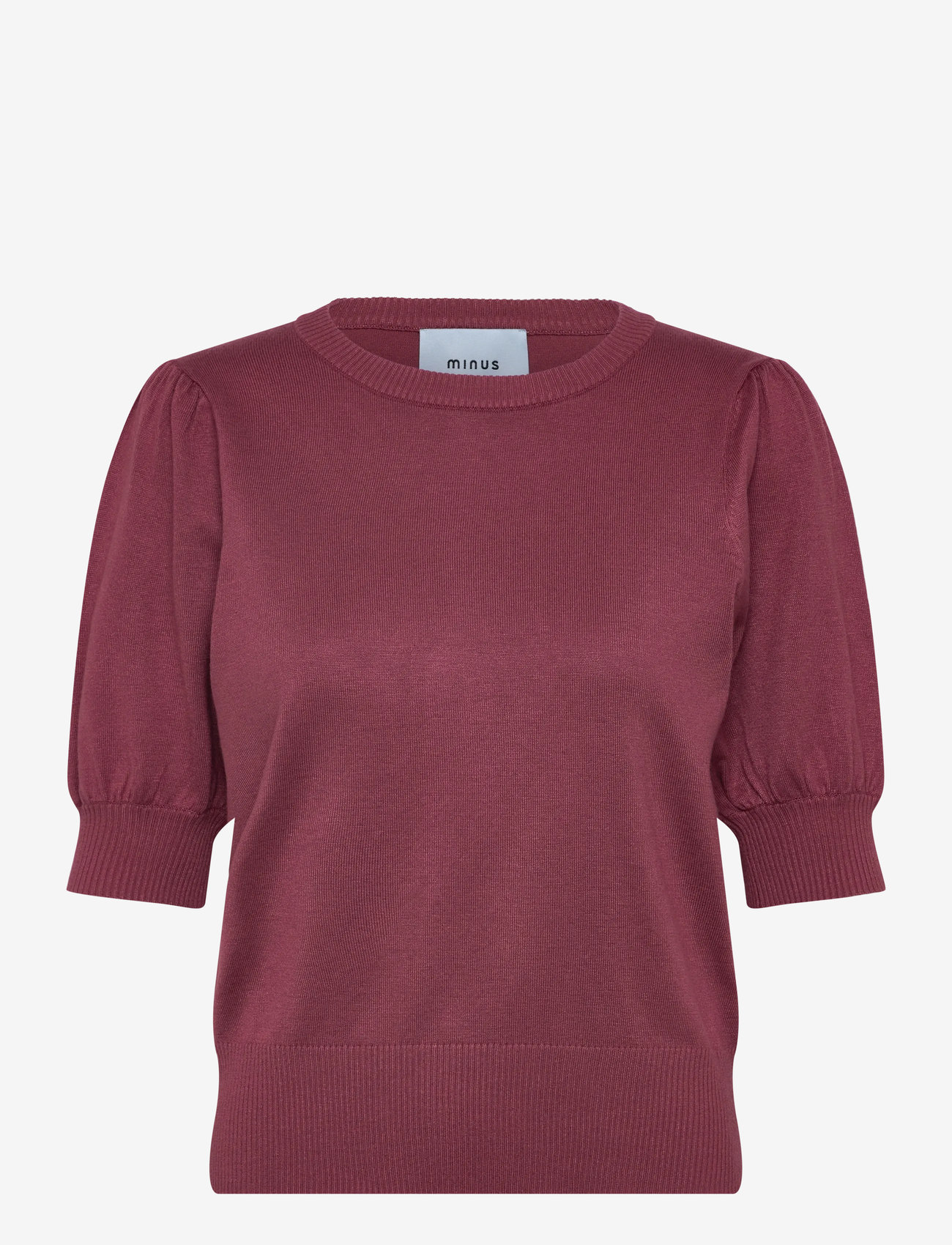 Minus - Liva Strik T-Shirt - stickade tröjor - roan rouge - 0