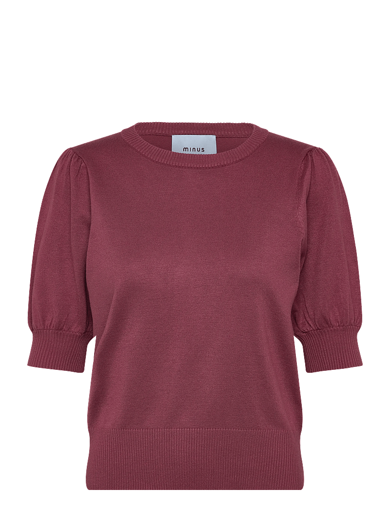 Minus - Liva Strik T-Shirt - stickade tröjor - roan rouge - 0