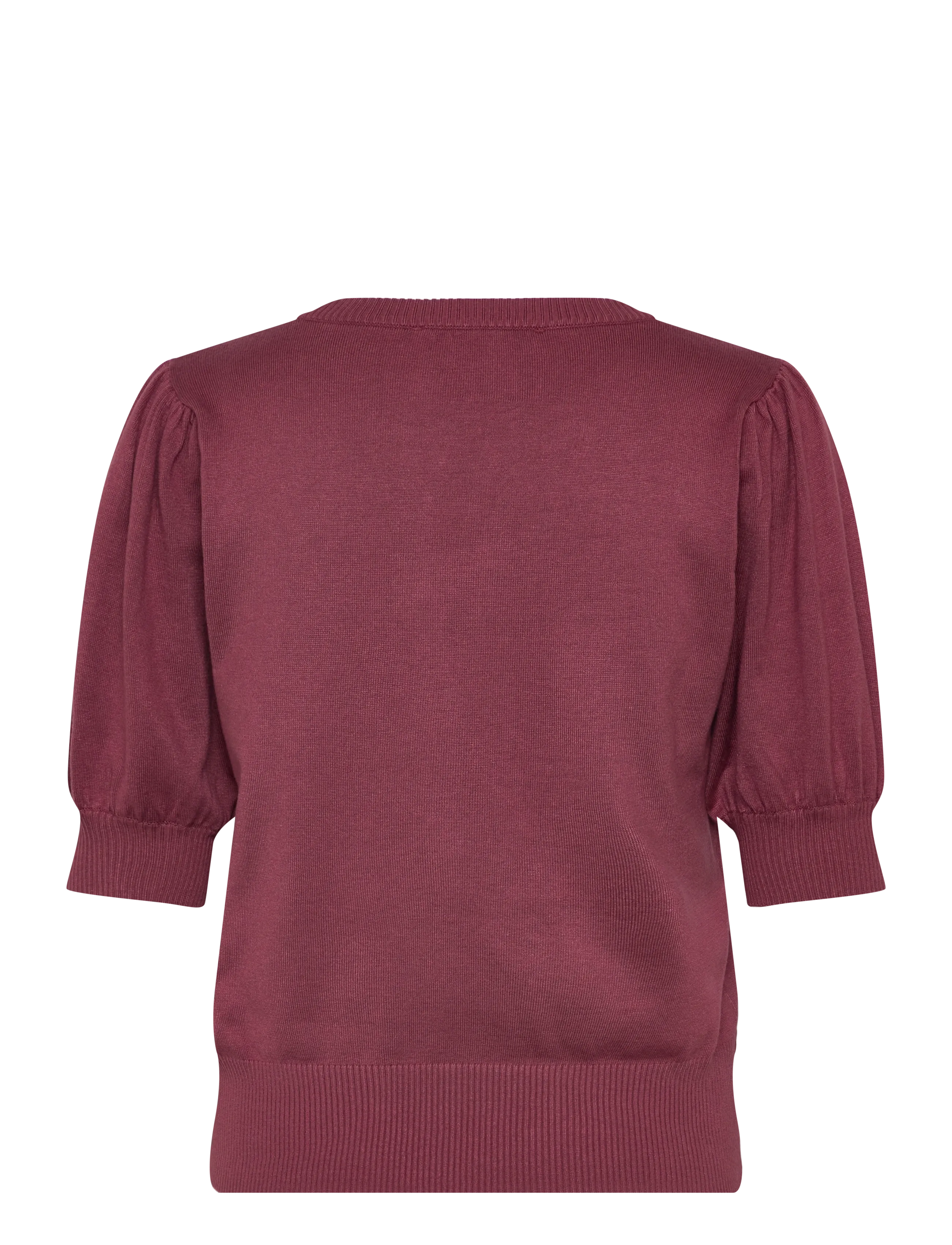 Minus - Liva Strik T-Shirt - short-sleeved blouses - roan rouge - 2