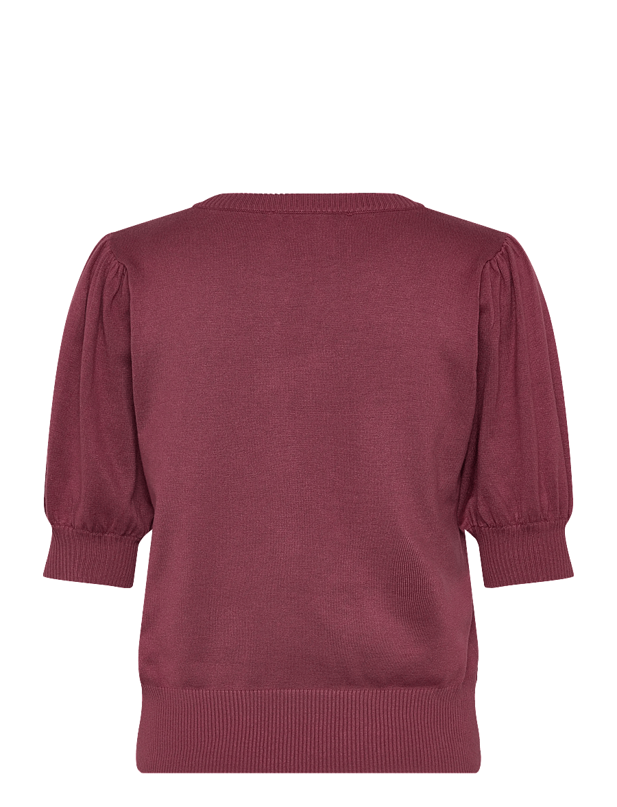 Minus - Liva Strik T-Shirt - kortärmade blusar - roan rouge - 2