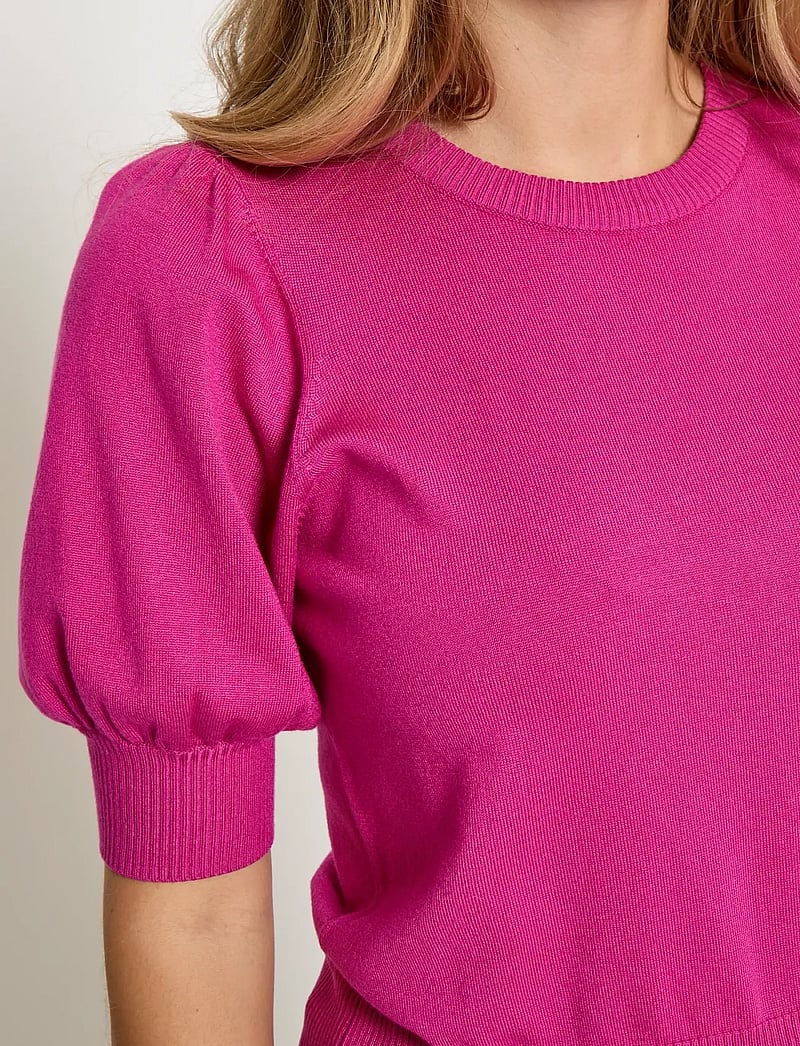 Minus - Liva Strik T-Shirt - kortærmede bluser - rose violet - 5