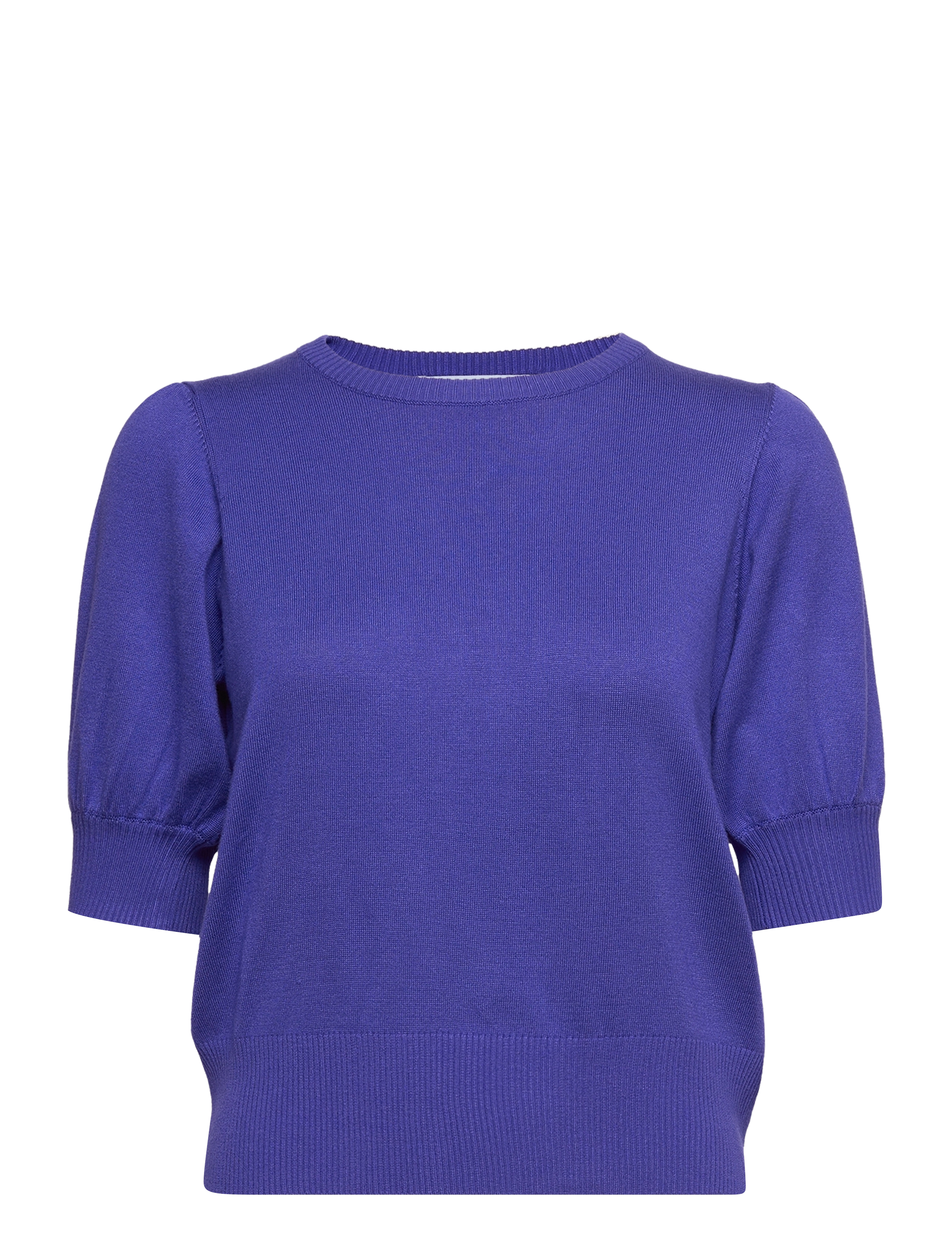 Minus - Liva Strik T-Shirt - kortärmade blusar - royal blue - 1