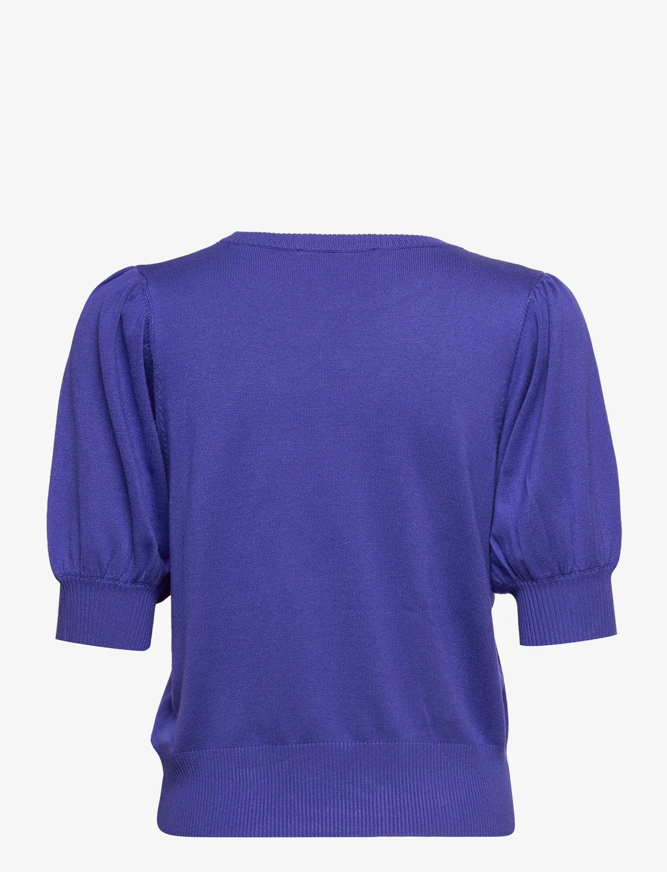Minus - Liva Strik T-Shirt - laveste priser - royal blue - 1