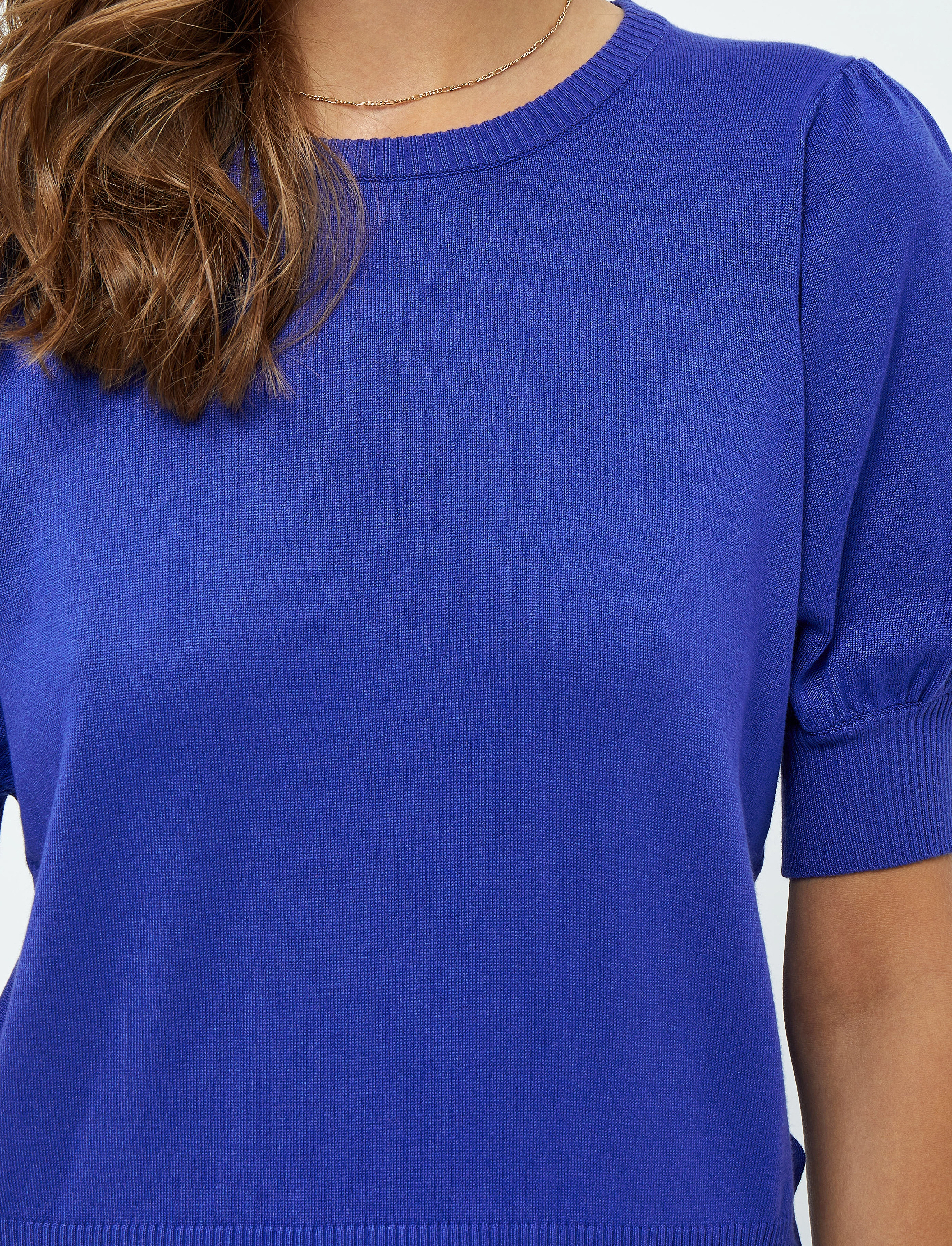 Minus - Liva Strik T-Shirt - kortärmade blusar - royal blue - 5