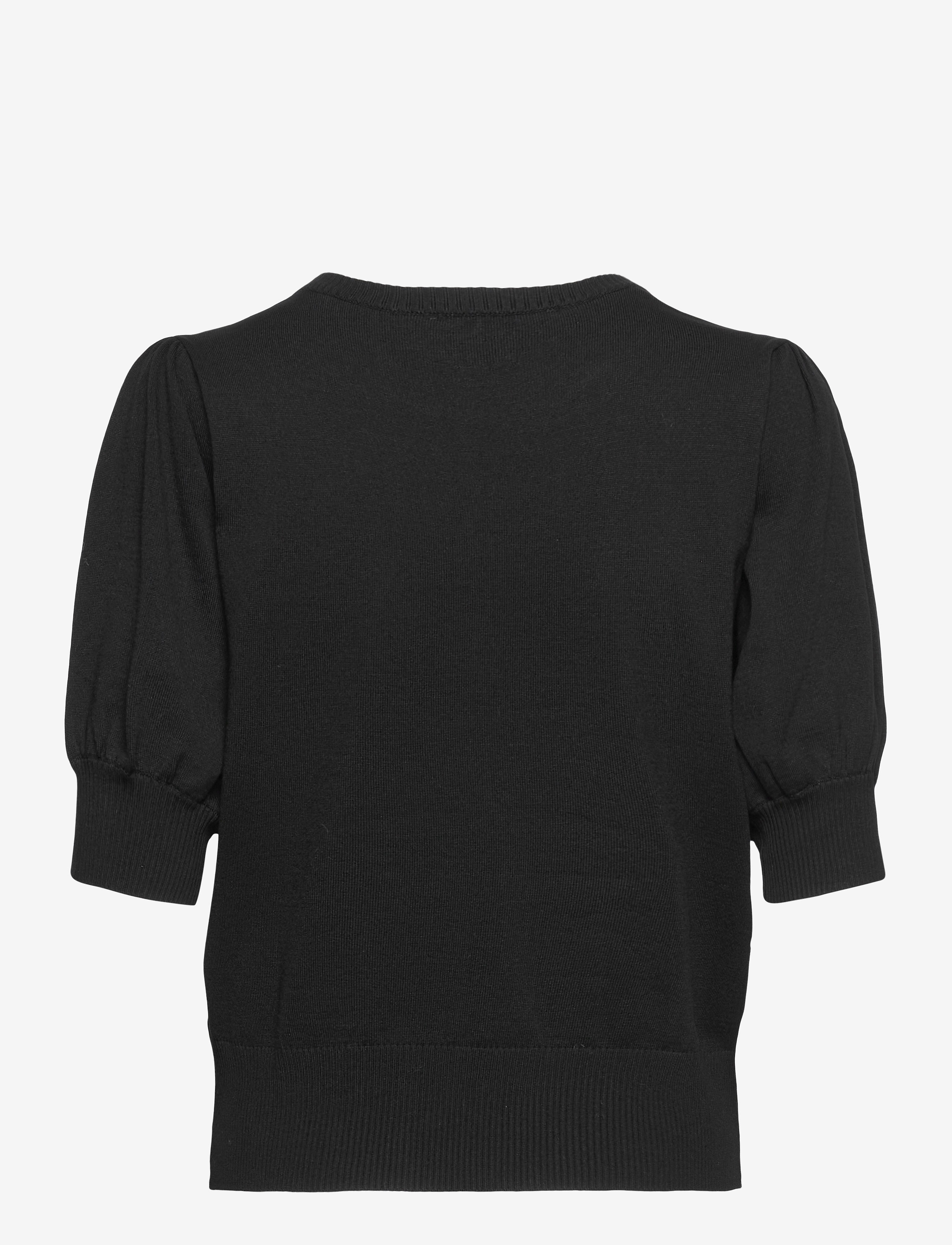 Minus - Liva Strik T-Shirt - kortärmade blusar - sort - 2
