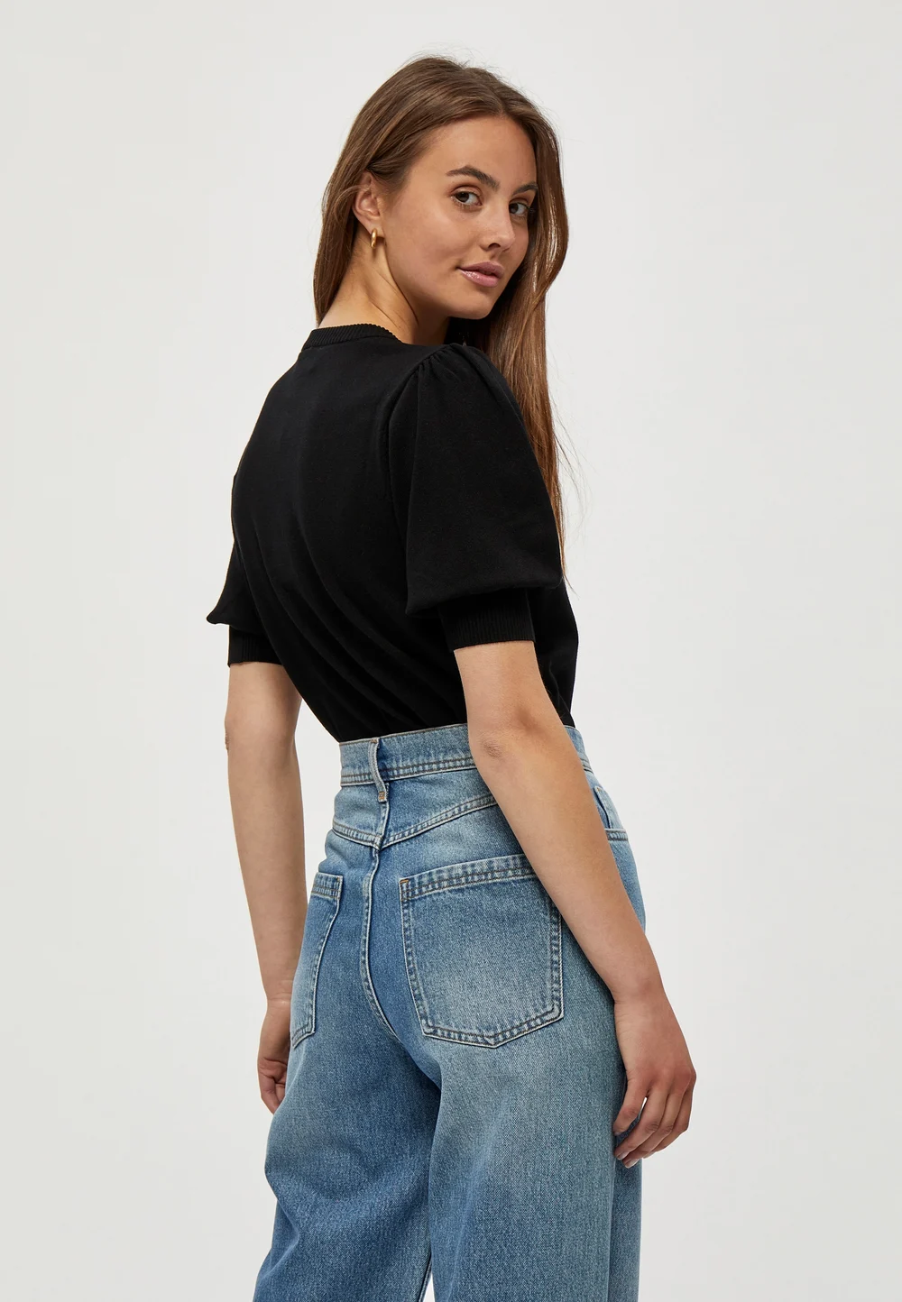 Minus - Liva Strik T-Shirt - stickade tröjor - sort - 3