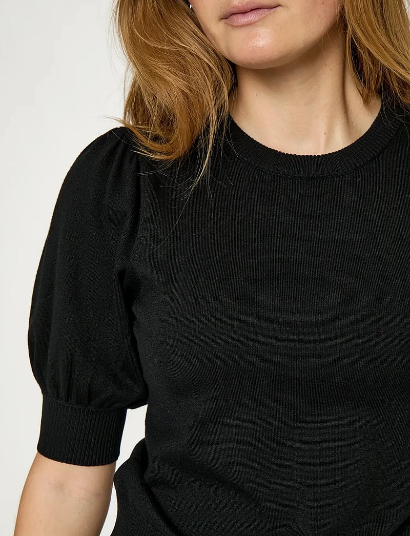 Minus - Liva Strik T-Shirt - palaidinės trumpomis rankovėmis - sort - 5