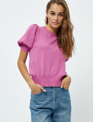 Minus - Liva Strik T-Shirt - swetry - super pink - 2