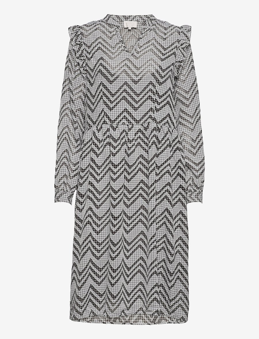 Minus - Amilla dress - midimekot - black checked - 0