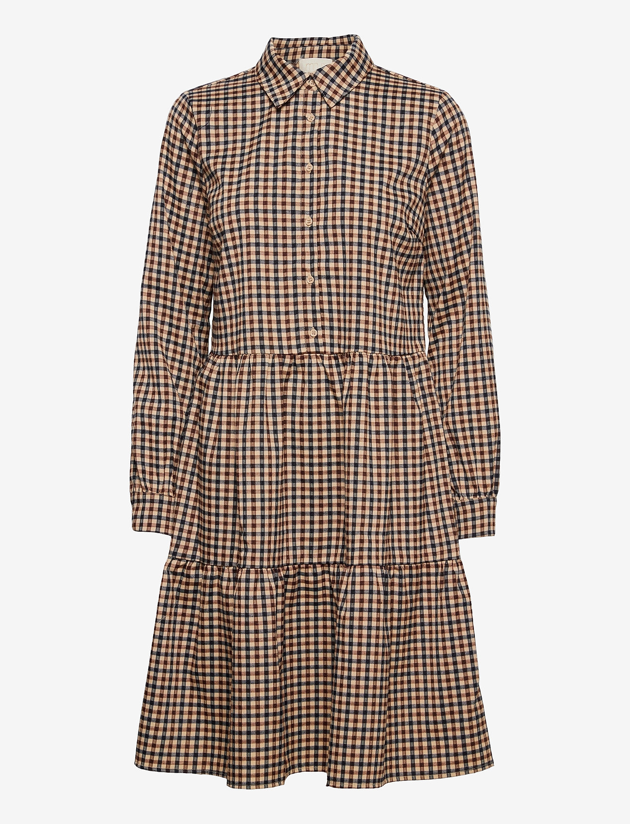 Minus - Evora dress - deep mahogany check - 0