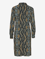 Minus - Alyx dress - skjortekjoler - misty blue snake print - 1