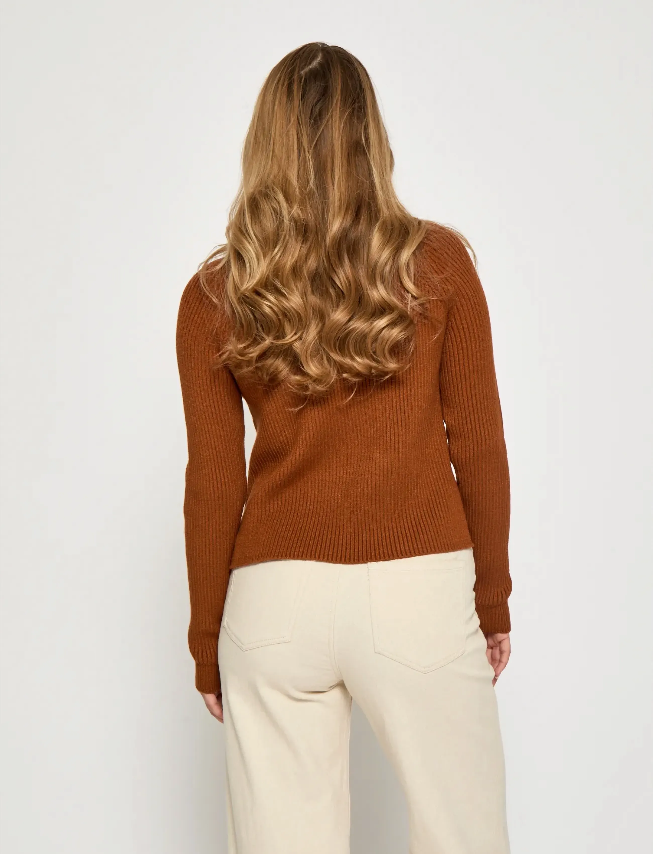 Minus - MSAva knit turtleneck - golfy - glazed ginger - 3