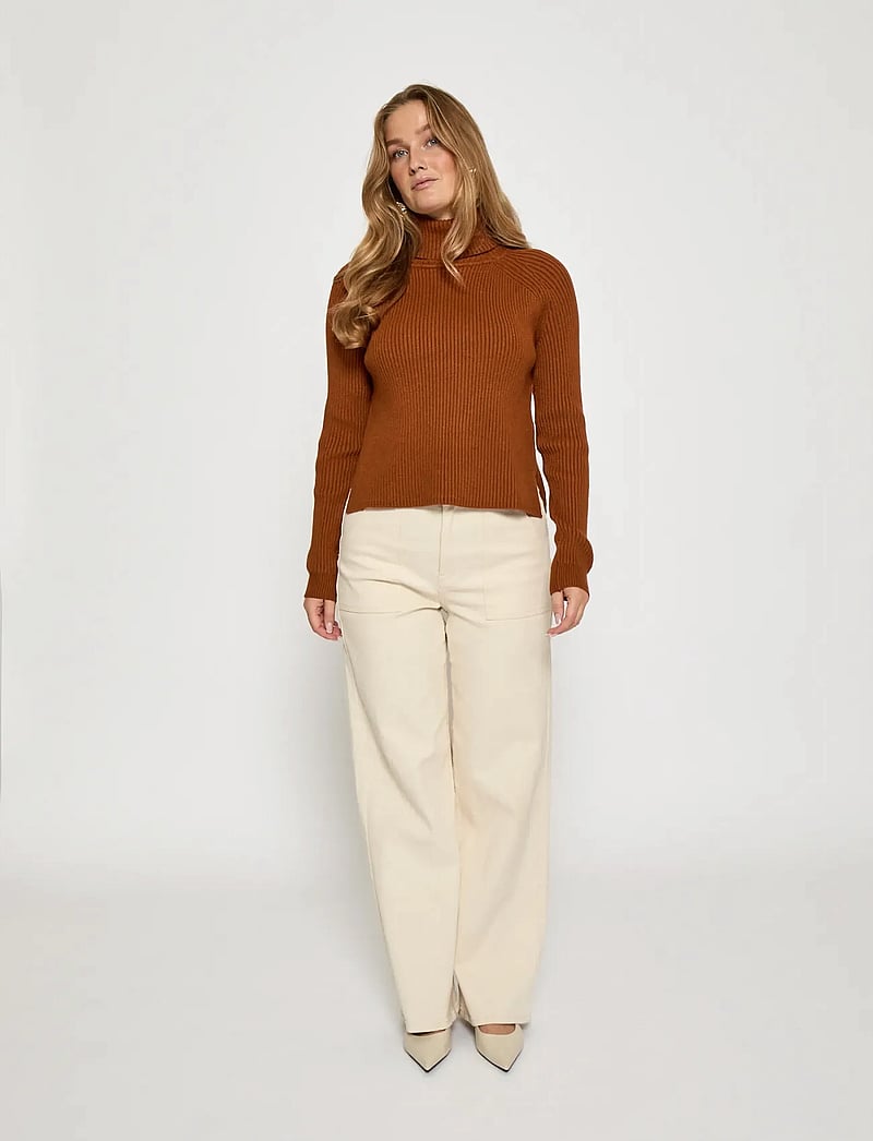 Minus - MSAva knit turtleneck - rullekraver - glazed ginger - 4