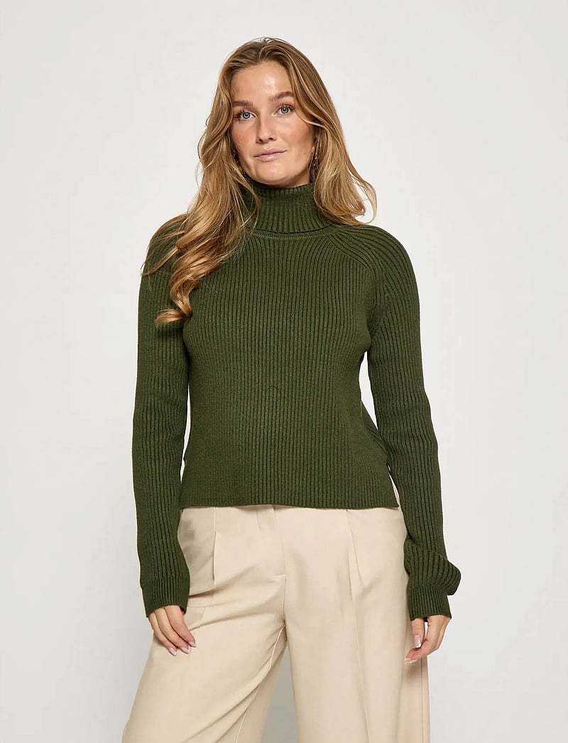 Minus - MSAva knit turtleneck - turtlenecks - rifle green - 0