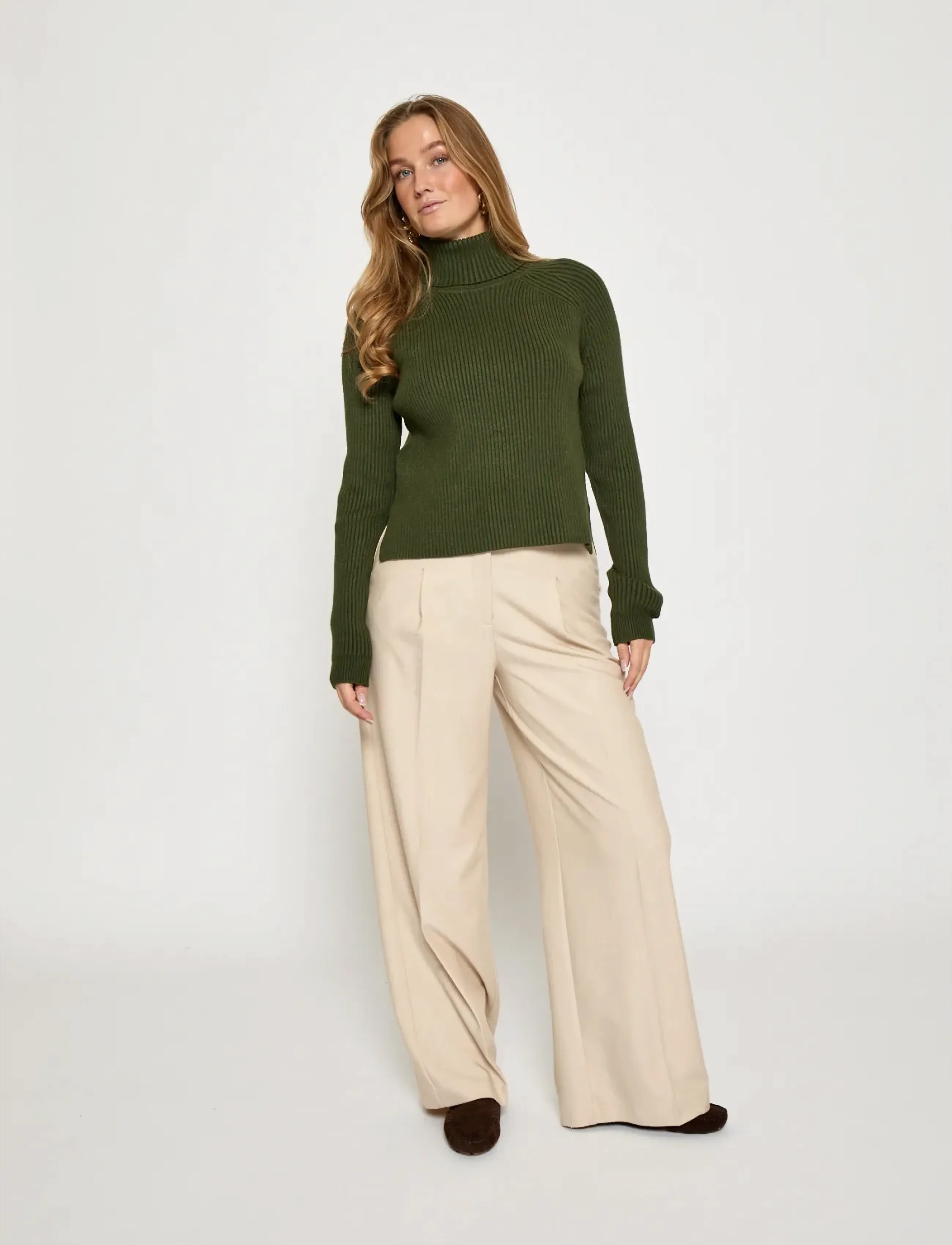 Minus - MSAva knit turtleneck - rullekraver - rifle green - 4