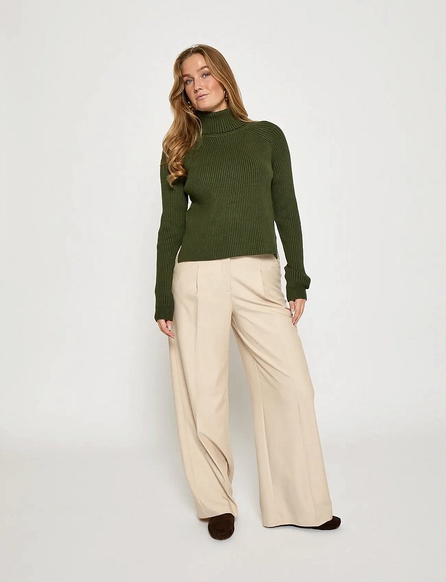 Minus - MSAva knit turtleneck - rullekraver - rifle green - 4