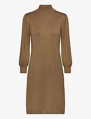 Minus - Mersin highneck knit dress - kootud kleidid - ermine brown - 0