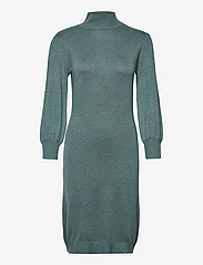 Minus - Mersin highneck knit dress - sukienki dzianinowe - sea mist melange - 0