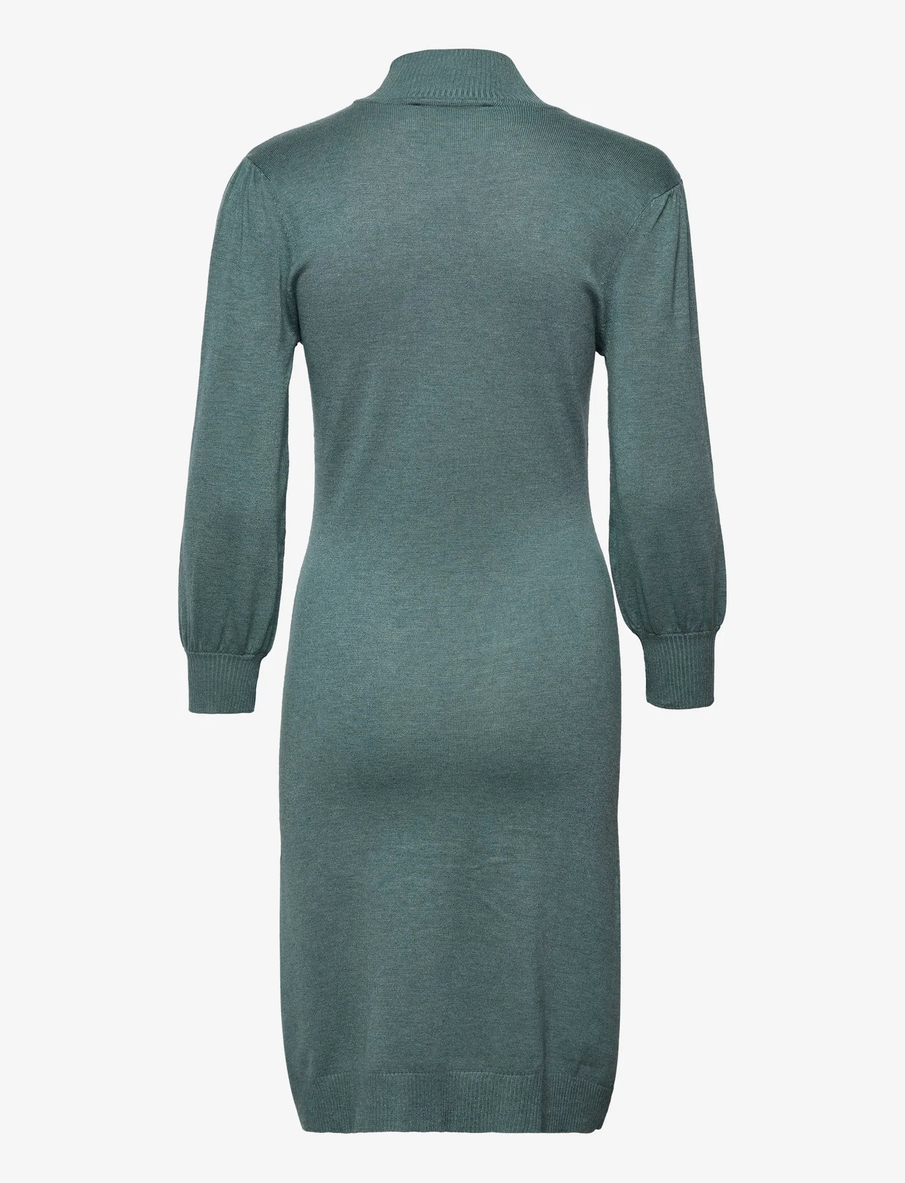Minus - Mersin highneck knit dress - adītas kleitas - sea mist melange - 1