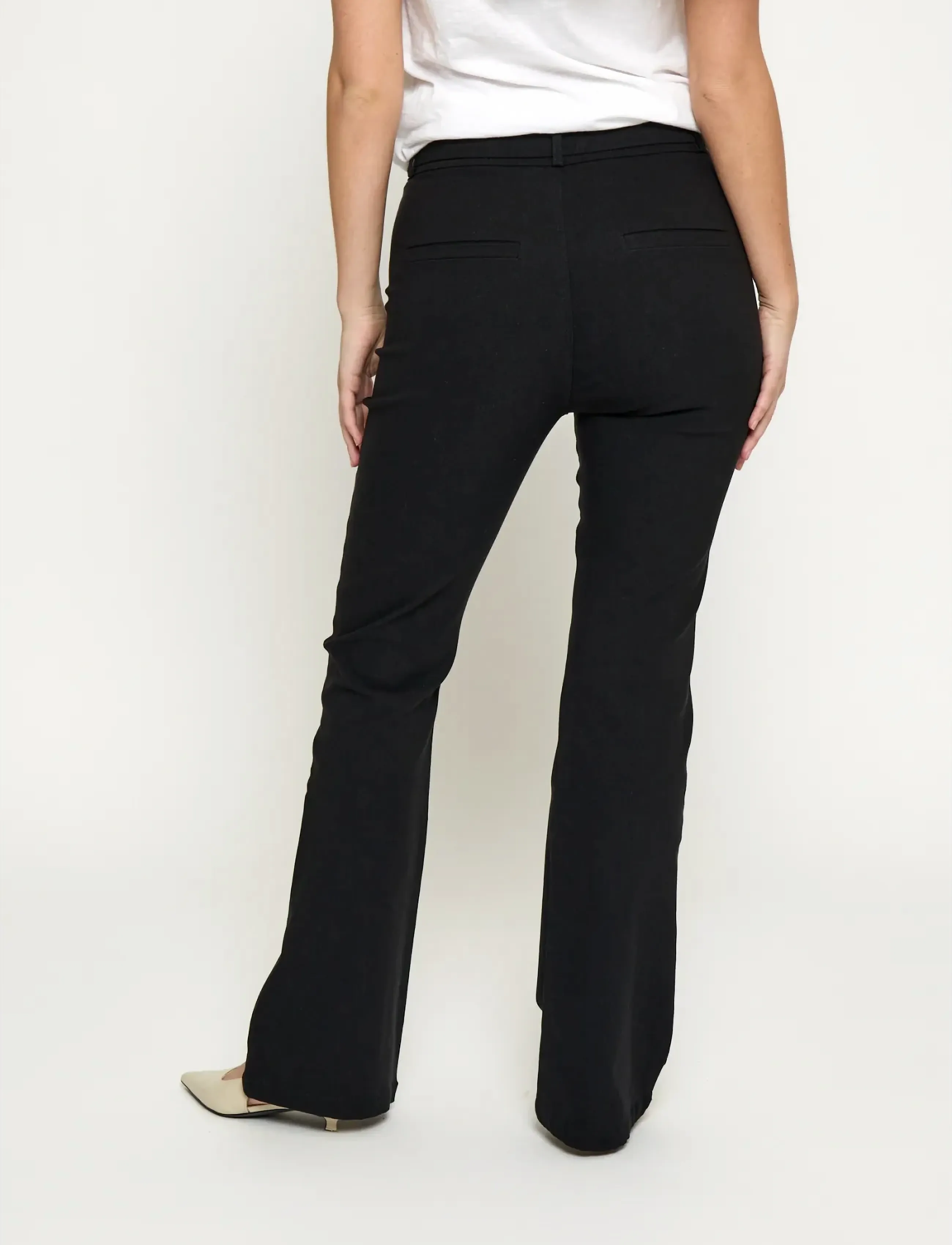 Minus - Carma Flared Bukser - hosen - sort - 3
