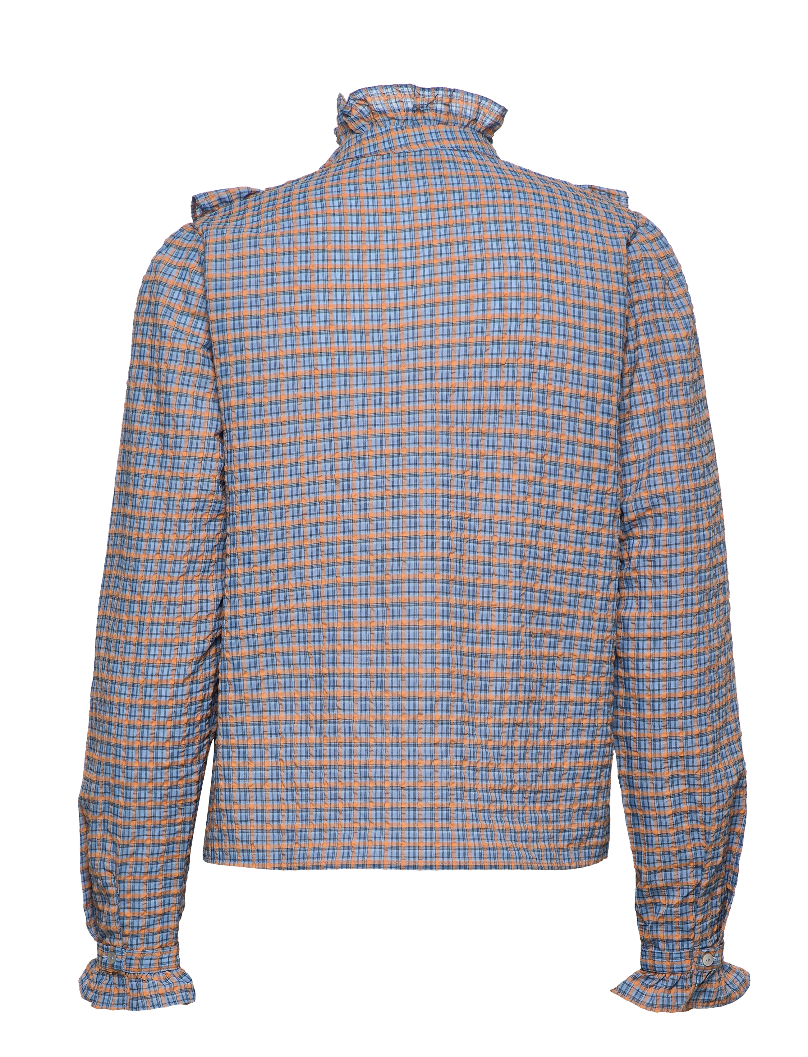Minus - Milea shirt - stone blue checked - 1