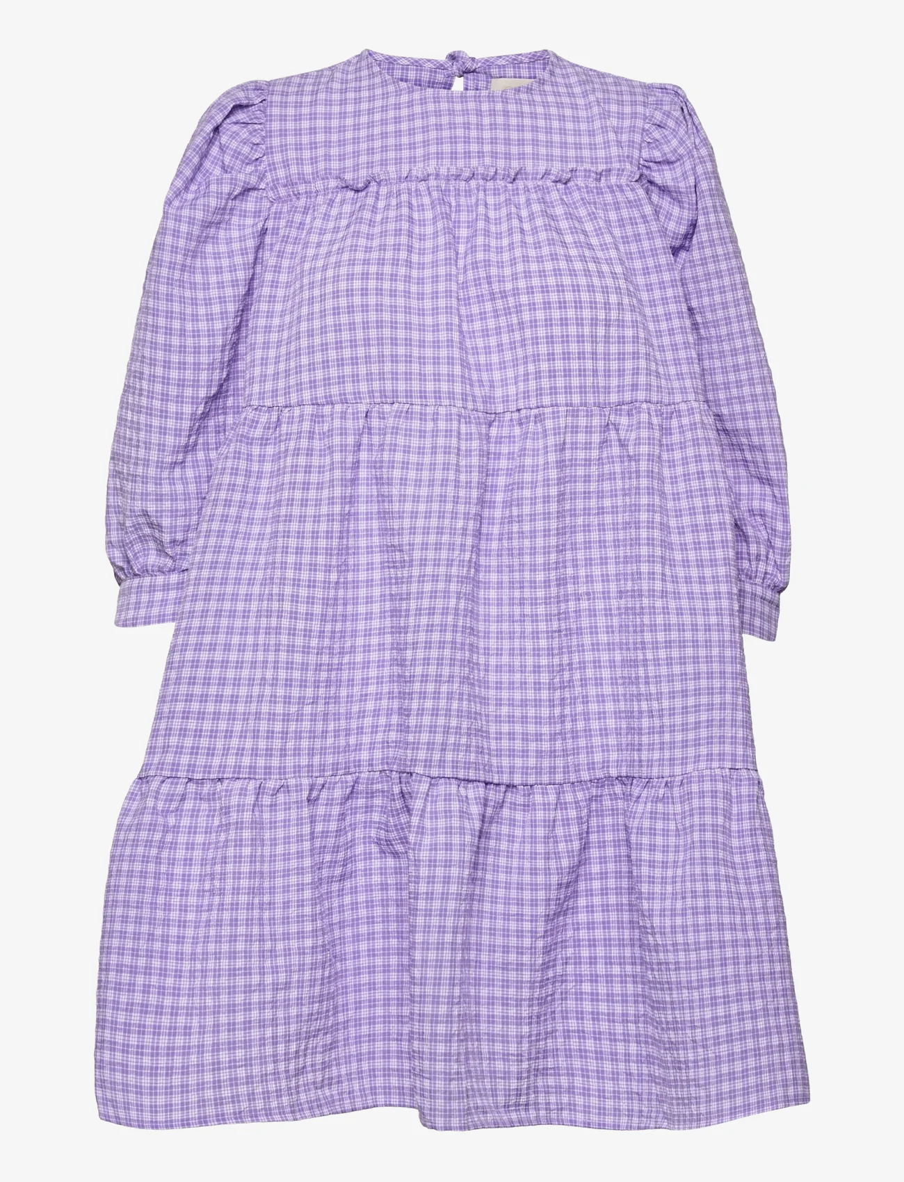 Minus - Rowen kjole - kurze kleider - purple checked - 0