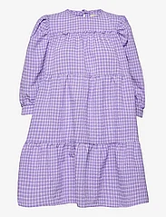 Minus - Rowen kjole - short dresses - purple checked - 0