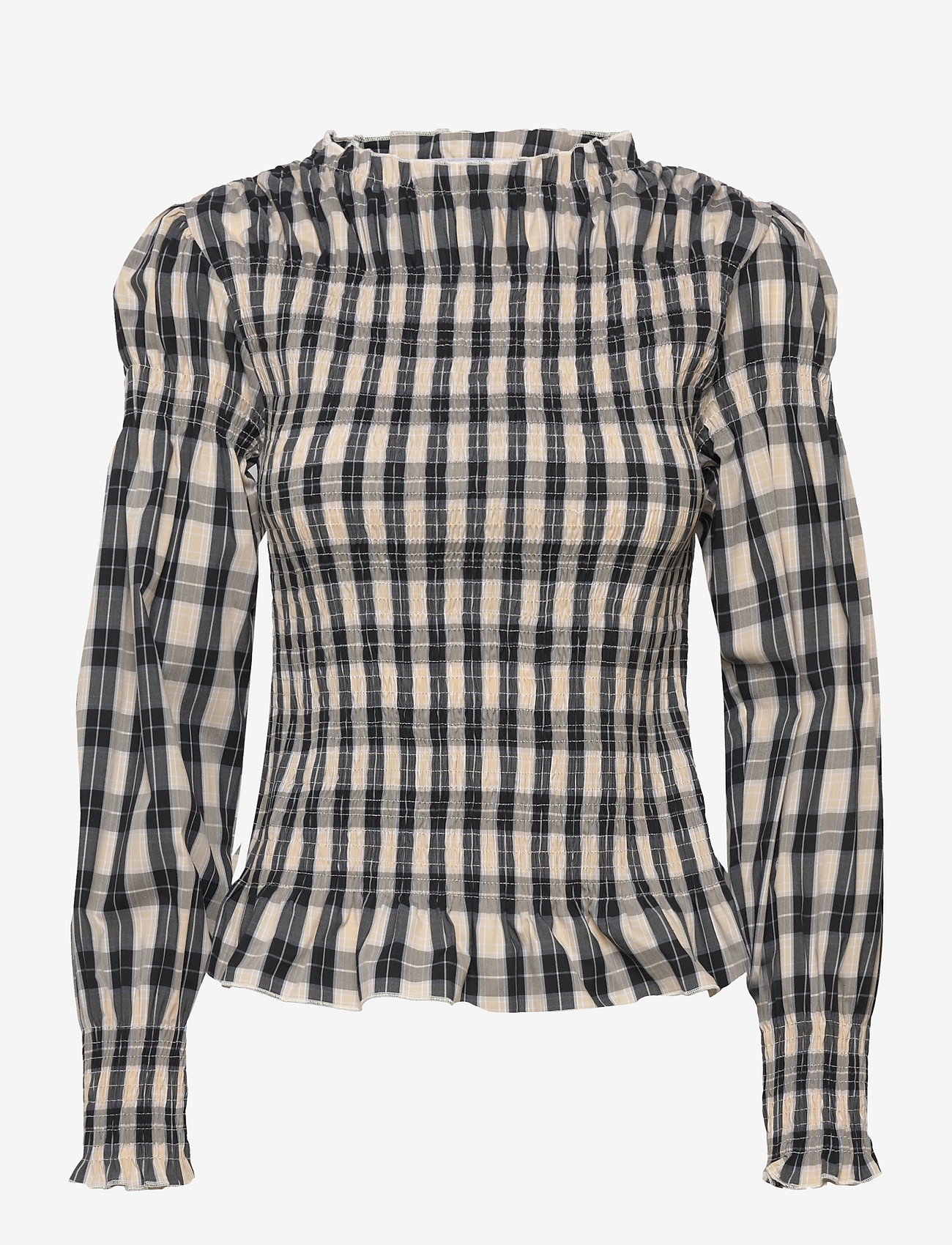 Minus - Alora check blouse - ebony black checks - 0