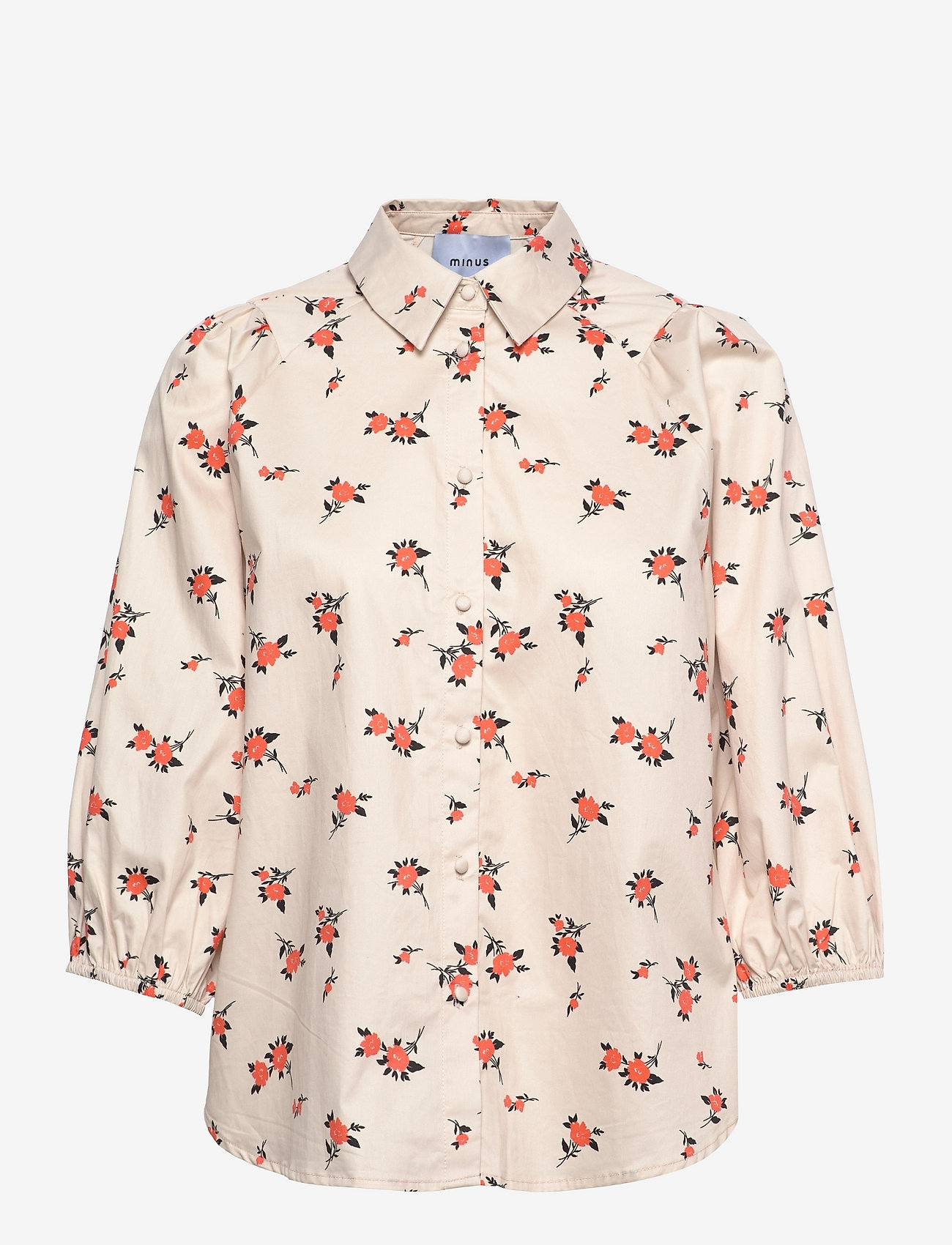 Minus - Jena Shirt - broken white flower print - 0