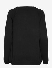 Minus - Peony V- neck Pullover - strikkegensere - black - 1