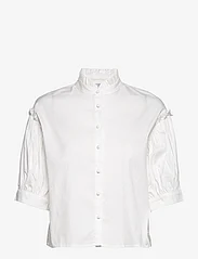 Minus - Meria Shirt - long-sleeved shirts - cloud dancer - 0