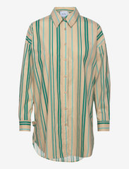 Minus - April Oversize Shirt - langärmlige hemden - ivy green stripes - 0