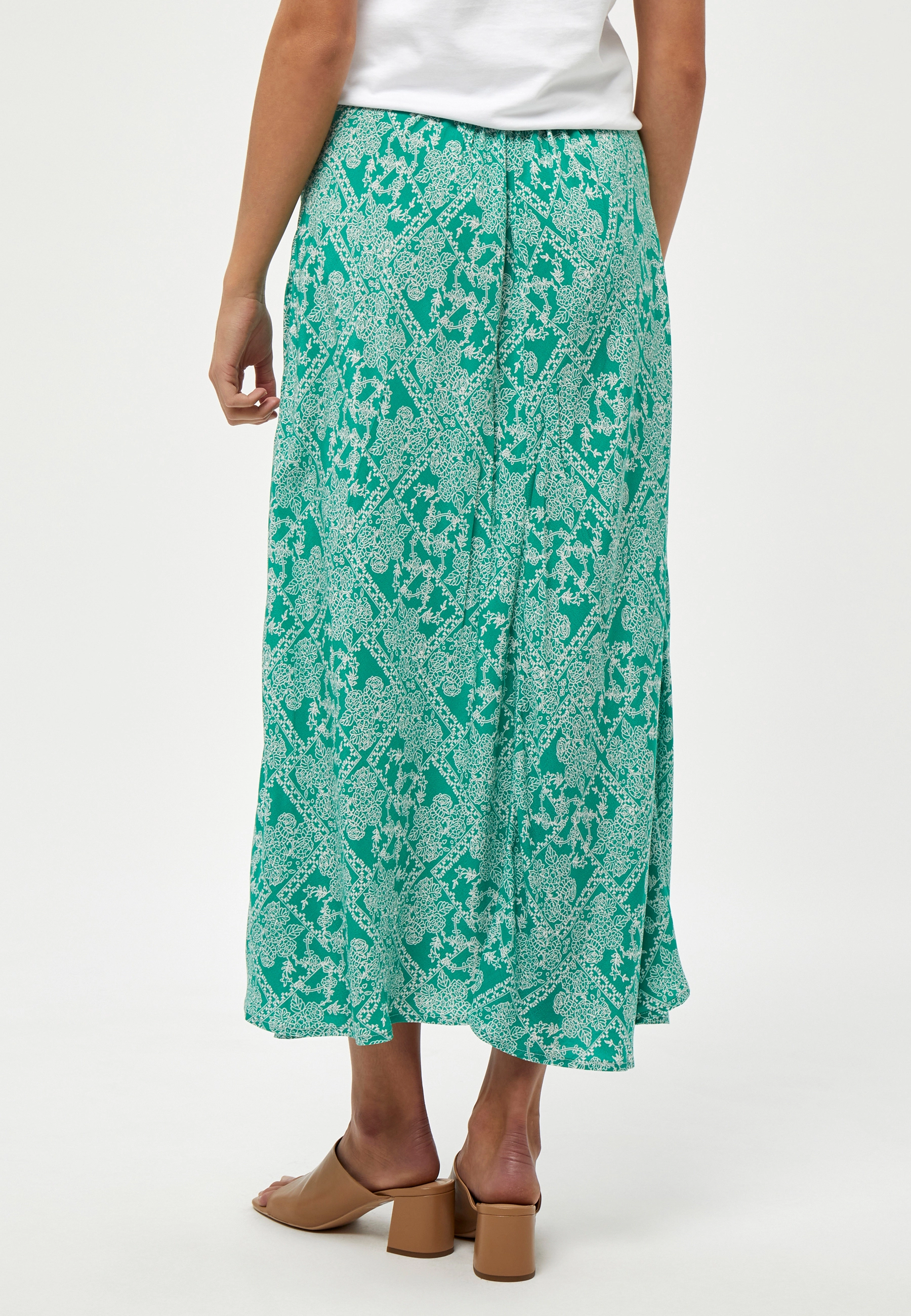 Minus - Aika Skirt - ivy green patchwork print - 3