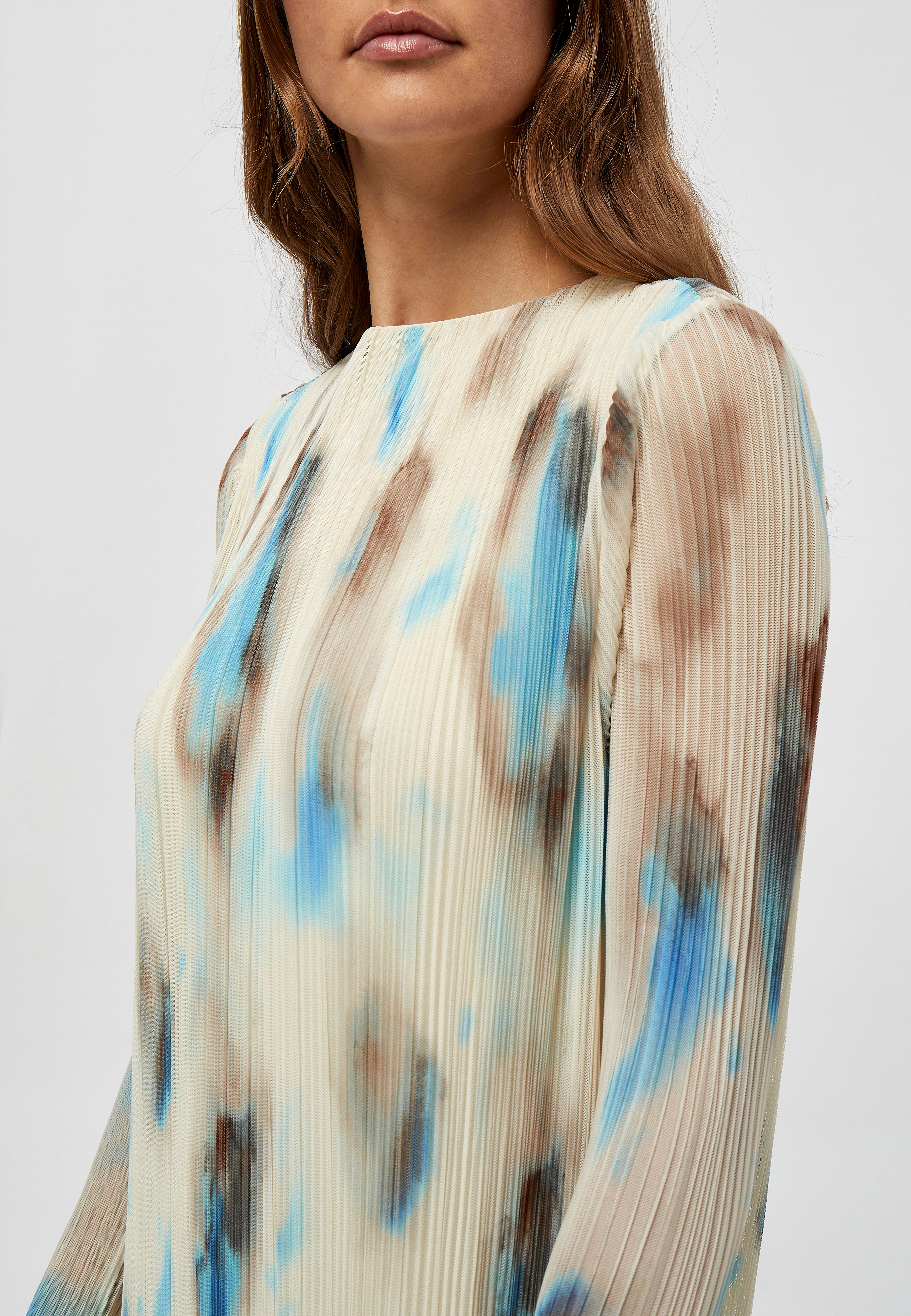Minus - Bianca Mesh Dress - cloudy sky print - 4