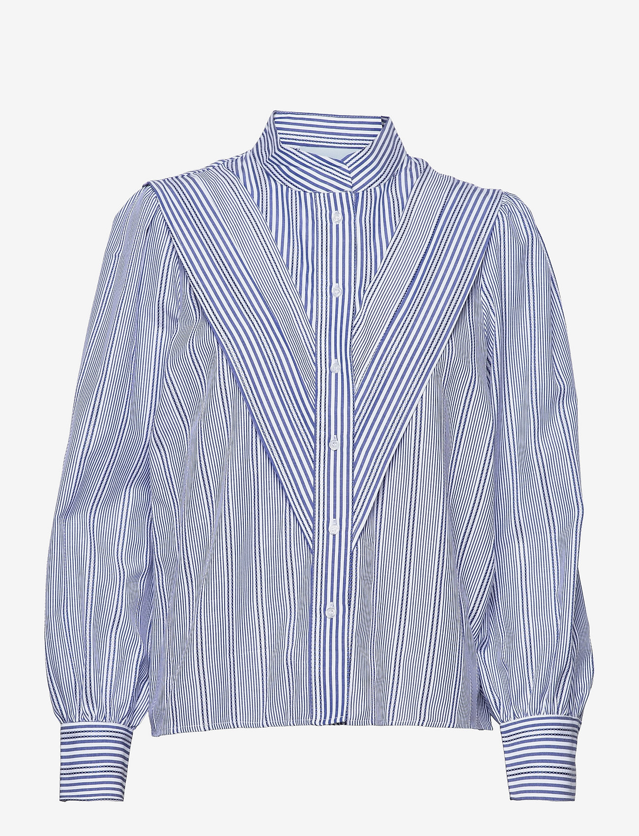 Minus - Danina Shirt - dark pasific blue stripes - 0