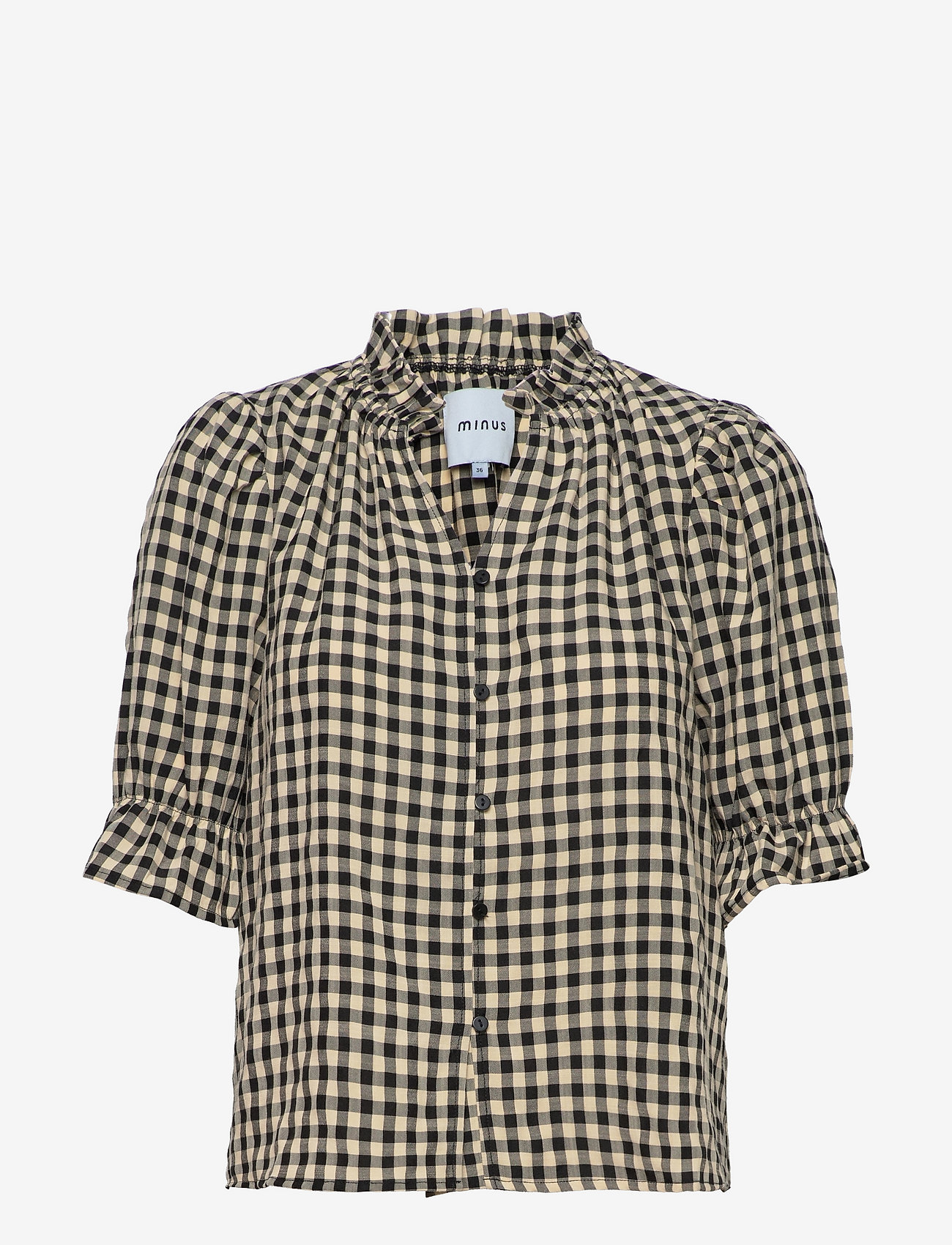 Minus - Roka Blouse - nomad sand checked - 0
