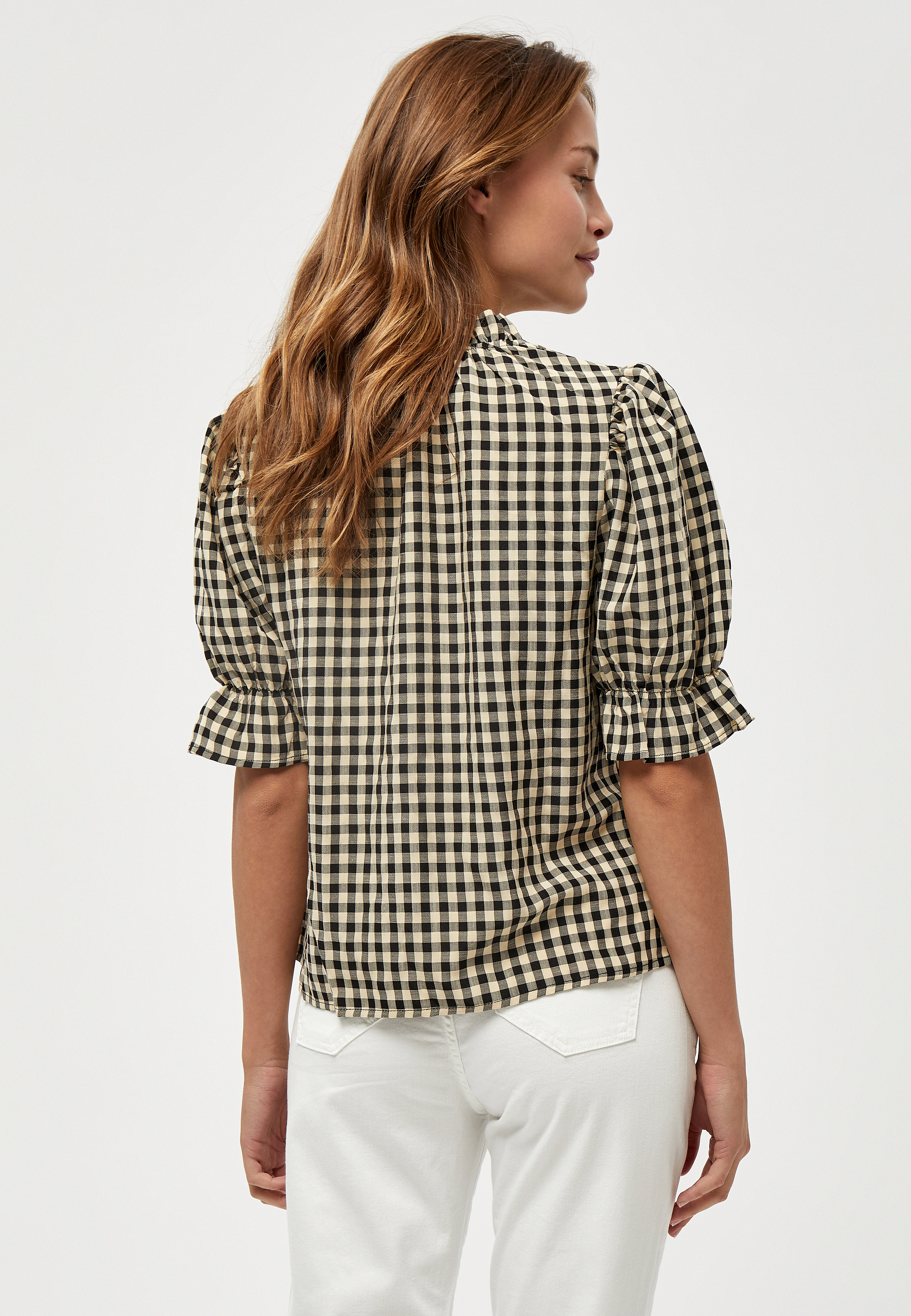 Minus - Roka Blouse - nomad sand checked - 3