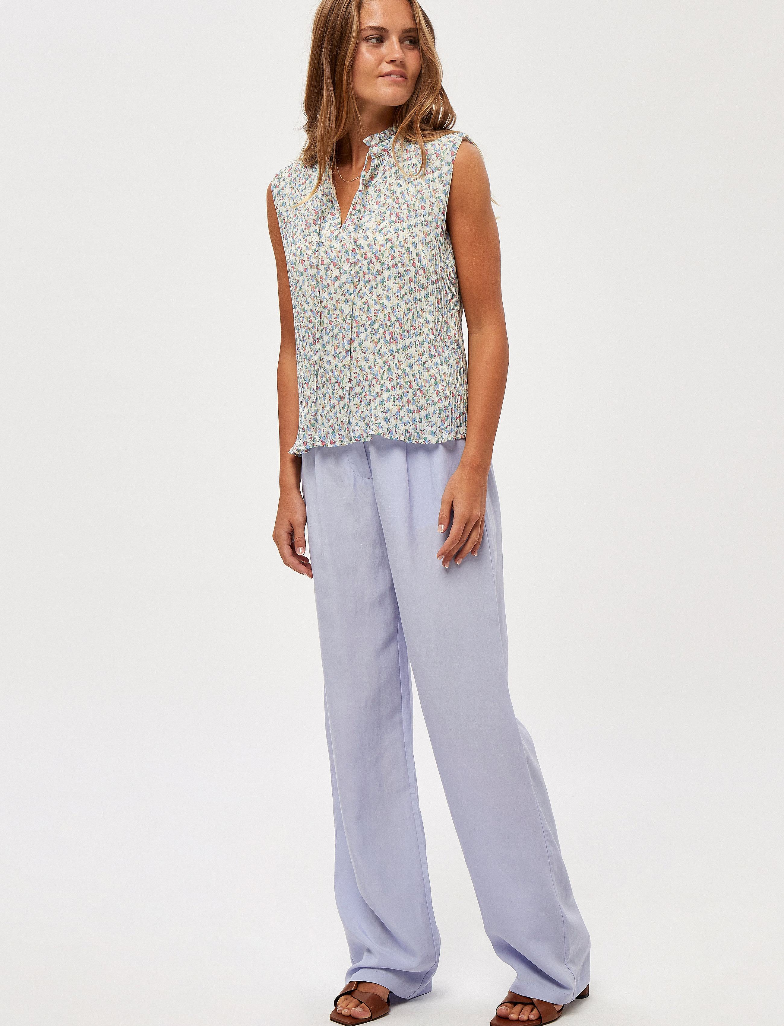 Minus - Rikka Top - frosted mint flower print - 5