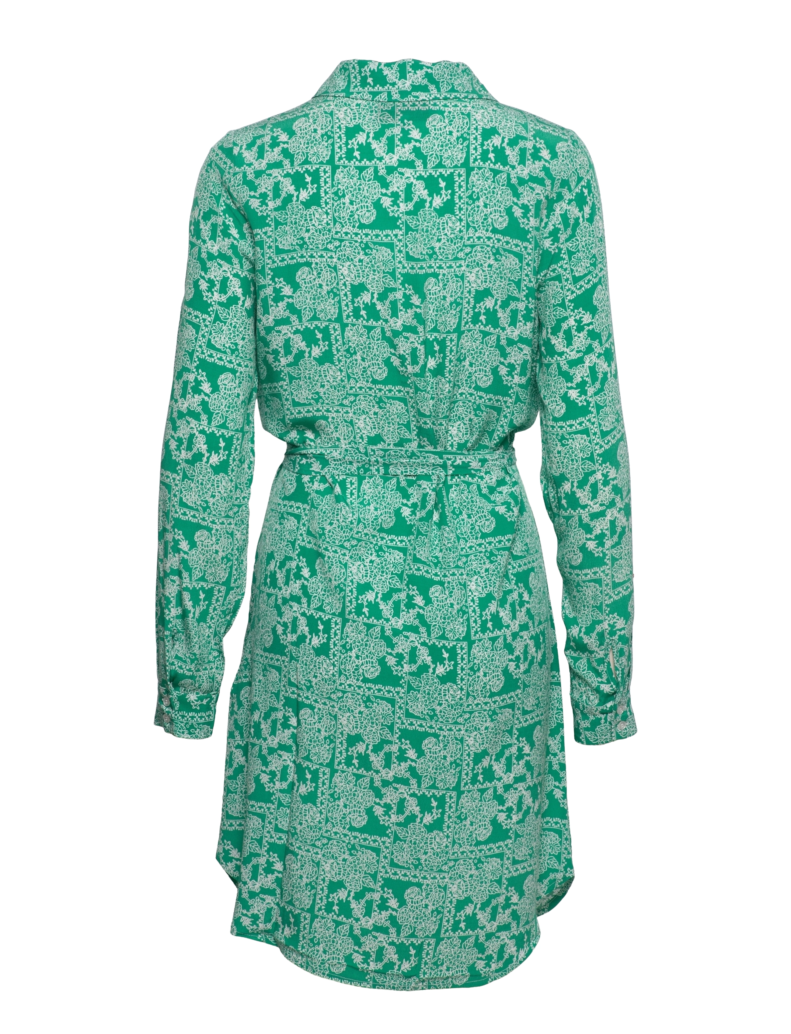 Minus - Aika Shirtdress - ivy green patchwork print - 1