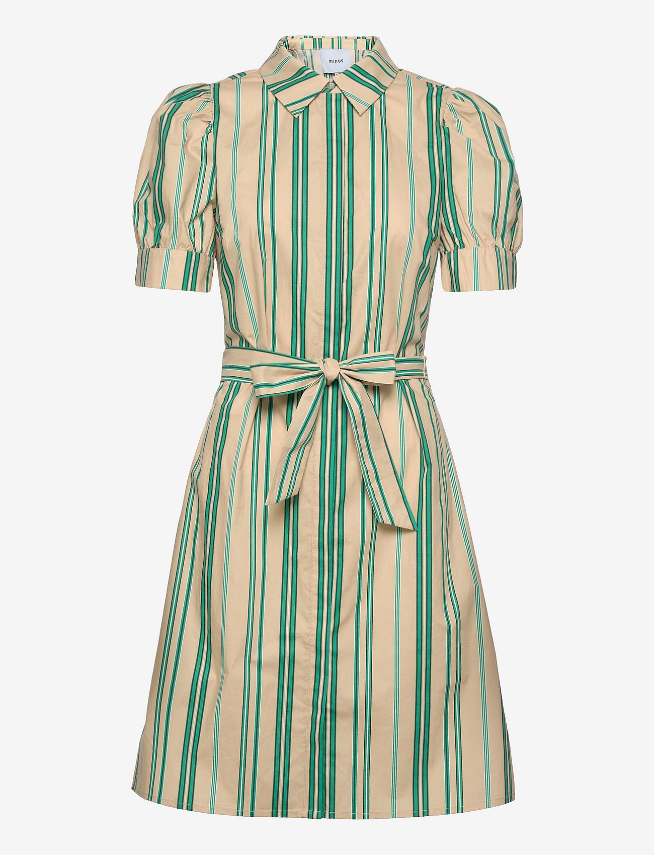 Minus - April Shirtdress - ivy green stripes - 0