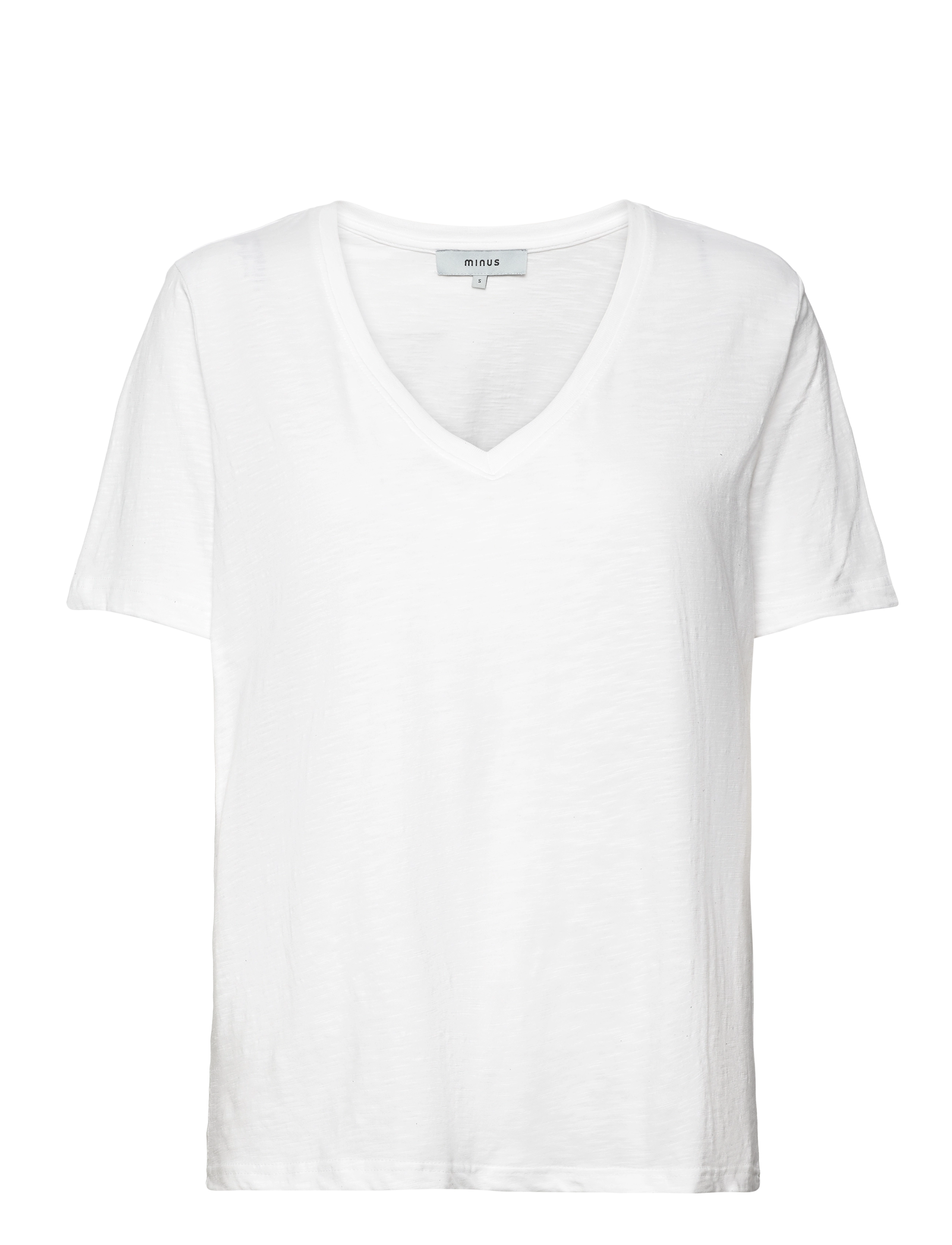 MINUS Leti V-Hals T-Shirt Weiß - XL - Damen