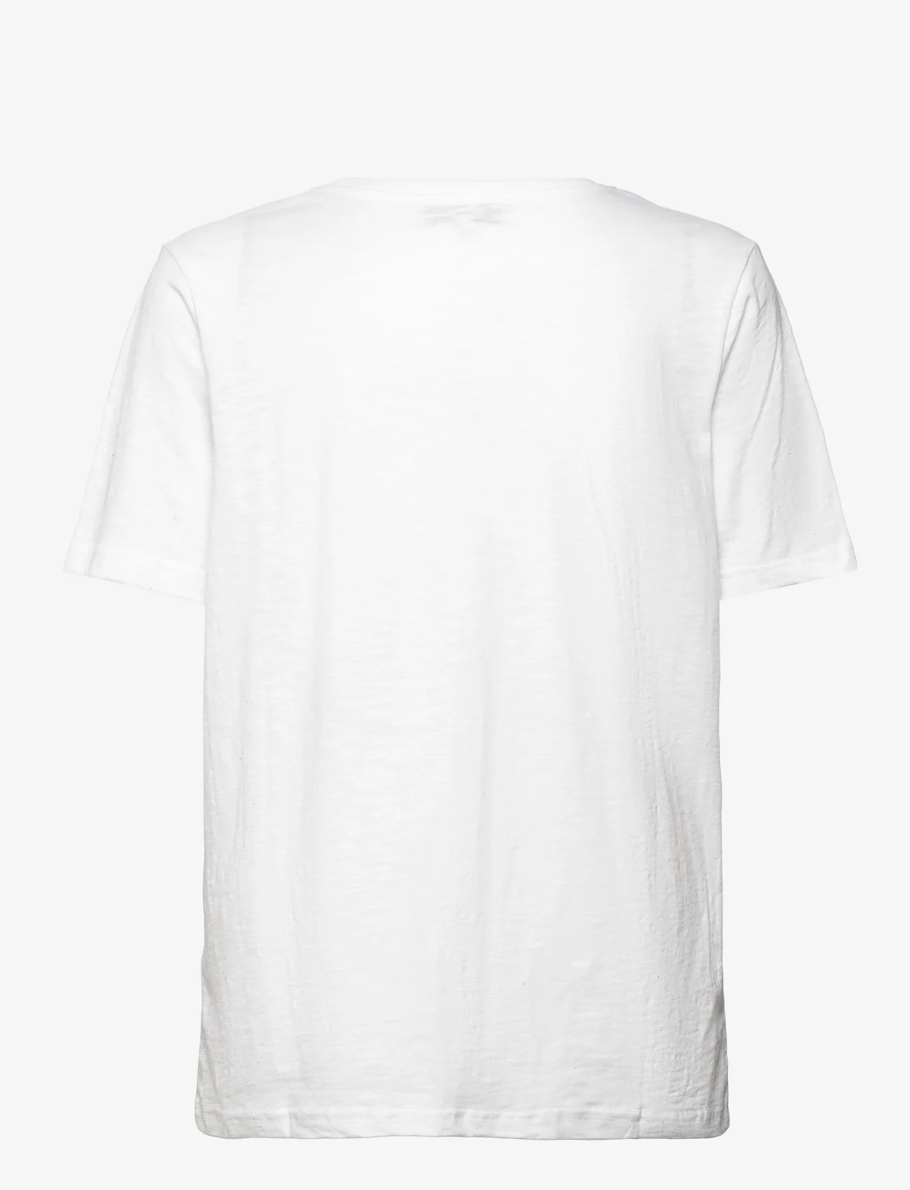 Minus - Leti V-hals T-shirt - najniższe ceny - hvid - 1