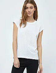 Minus - Leti V-hals T-shirt - die niedrigsten preise - hvid - 4