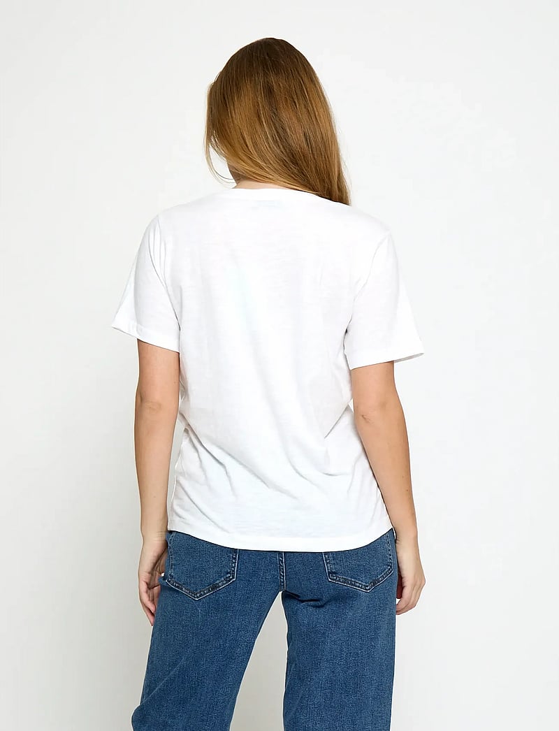 Minus - Leti V-hals T-shirt - t-shirts - hvid - 3
