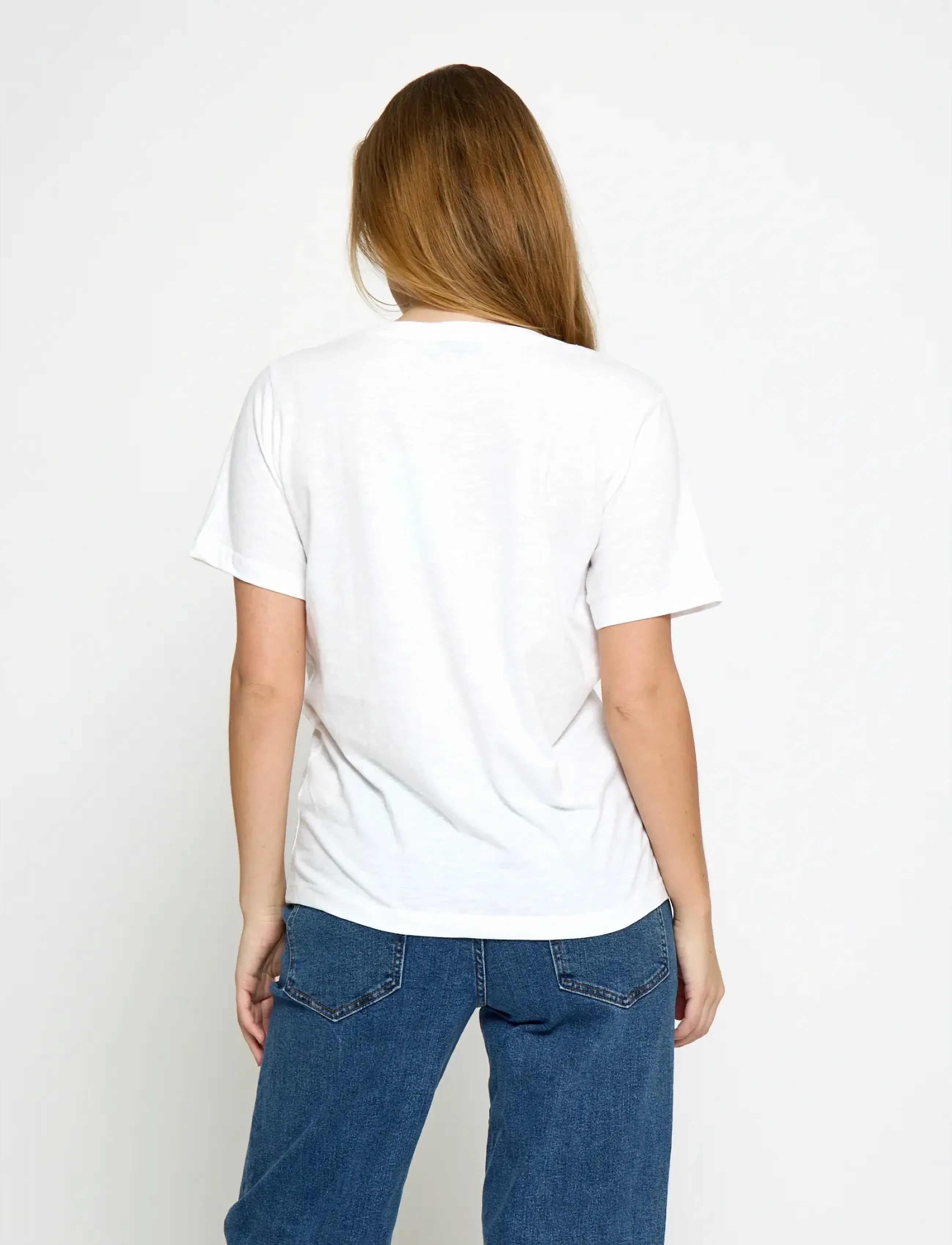 Minus - Leti V-hals T-shirt - t-shirts - hvid - 3