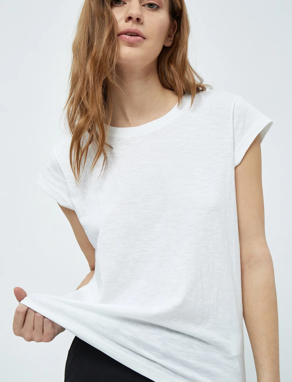 Minus - Leti V-hals T-shirt - t-shirts - hvid - 5